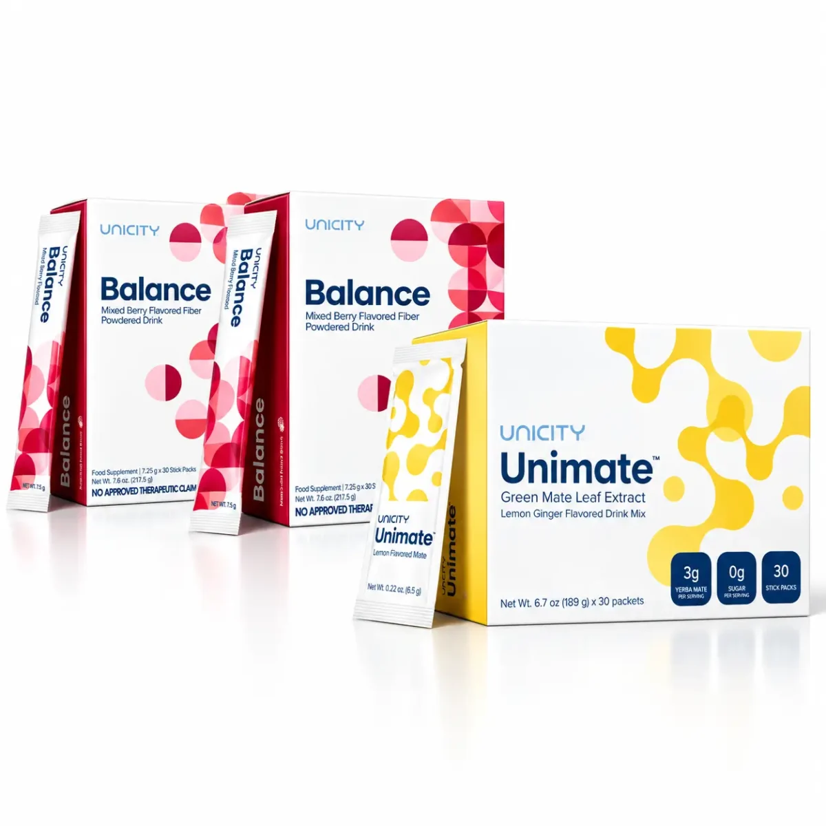 Unicity Feel Great Package 4 (Mixed Berry/Lemon Ginger)